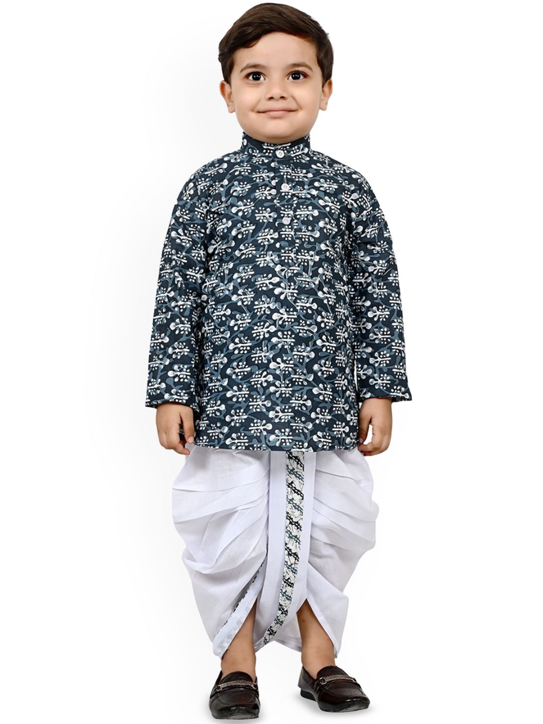 Arshia Fashions Boys Ethnic Motifs Printed Regular Kurta with Dhoti Pants-picture-13