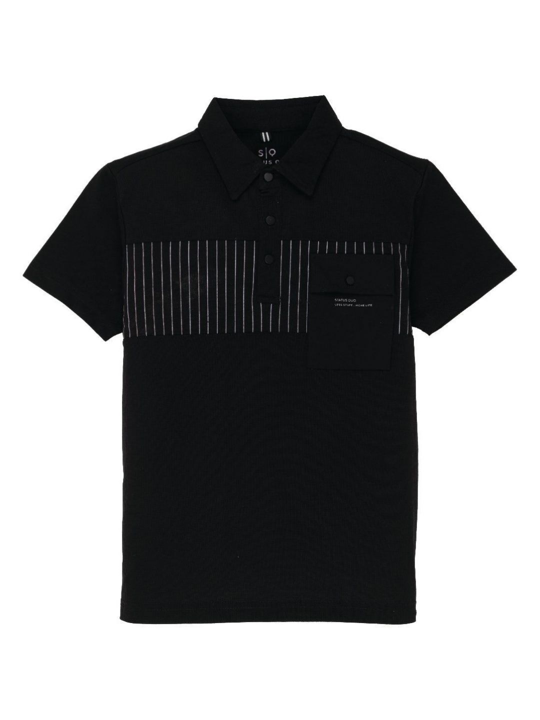 Status Quo Boys Striped Polo Collar Cotton T-shirt-picture-10