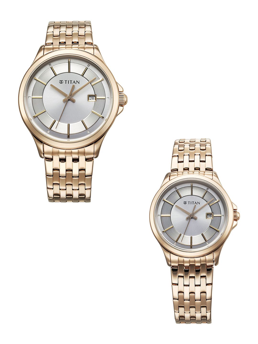 Titan Unisex Dial & Stainless Steel Bracelet Style Straps Analogue Watch 9401194211WM01-picture-30