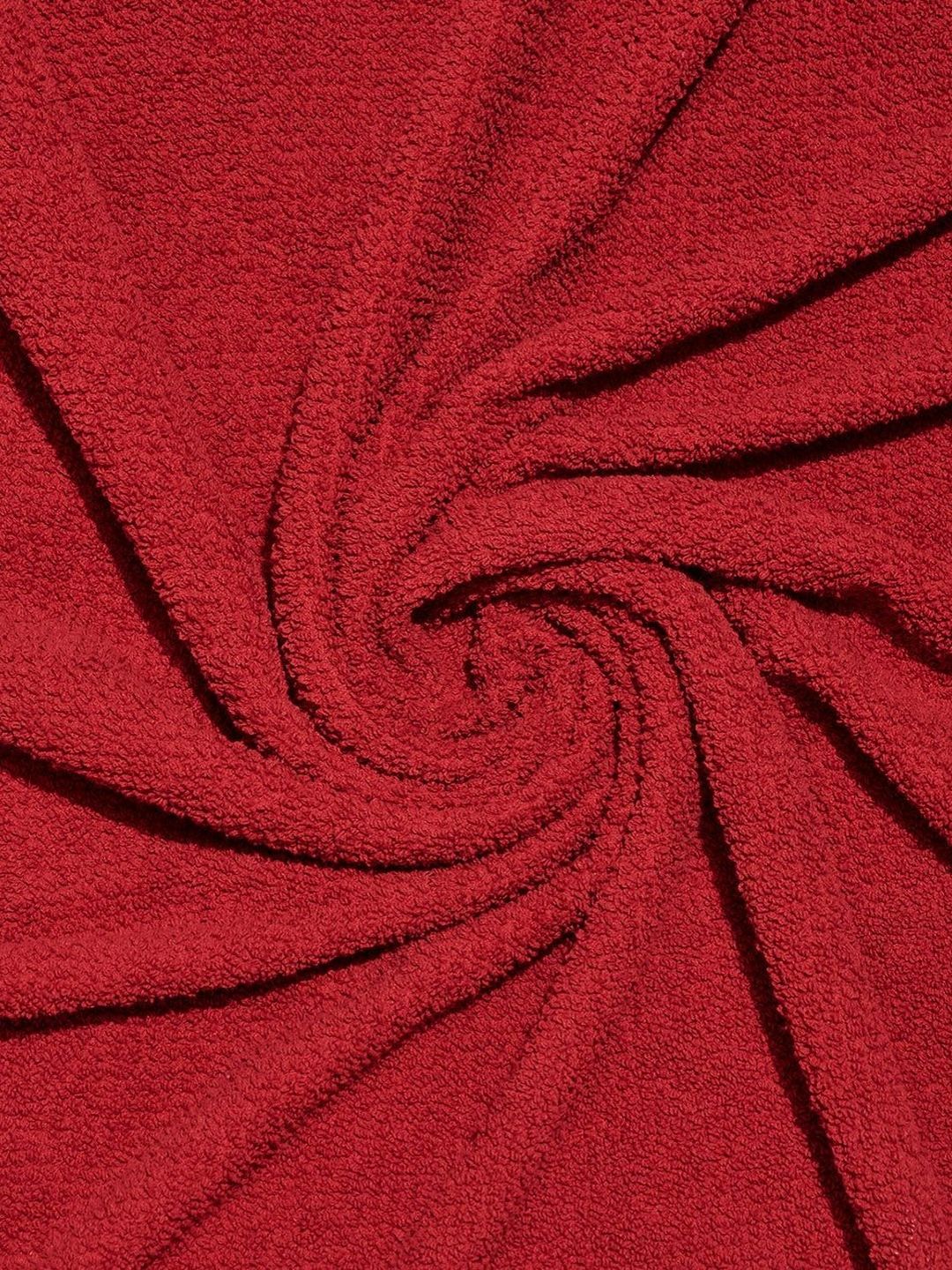 Fabindia Red & Brown 2 Pieces Cotton 570 GSM Towel Set-image-26