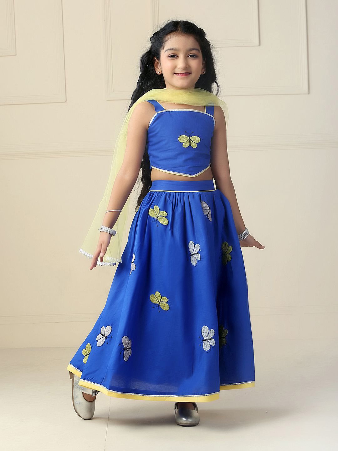 BAESD Girls Embroidered Thread Work Ready to Wear Lehenga & Blouse With Dupatta-picture-24