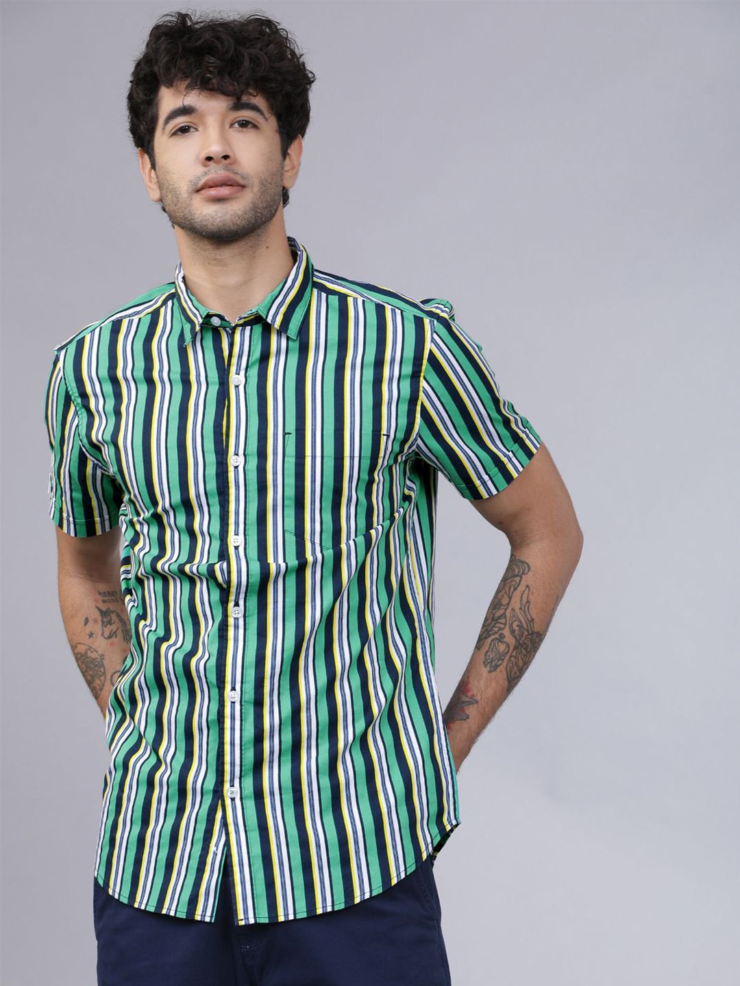 HIGHLANDER Men Printed Slim Fit Shirt-picture-25