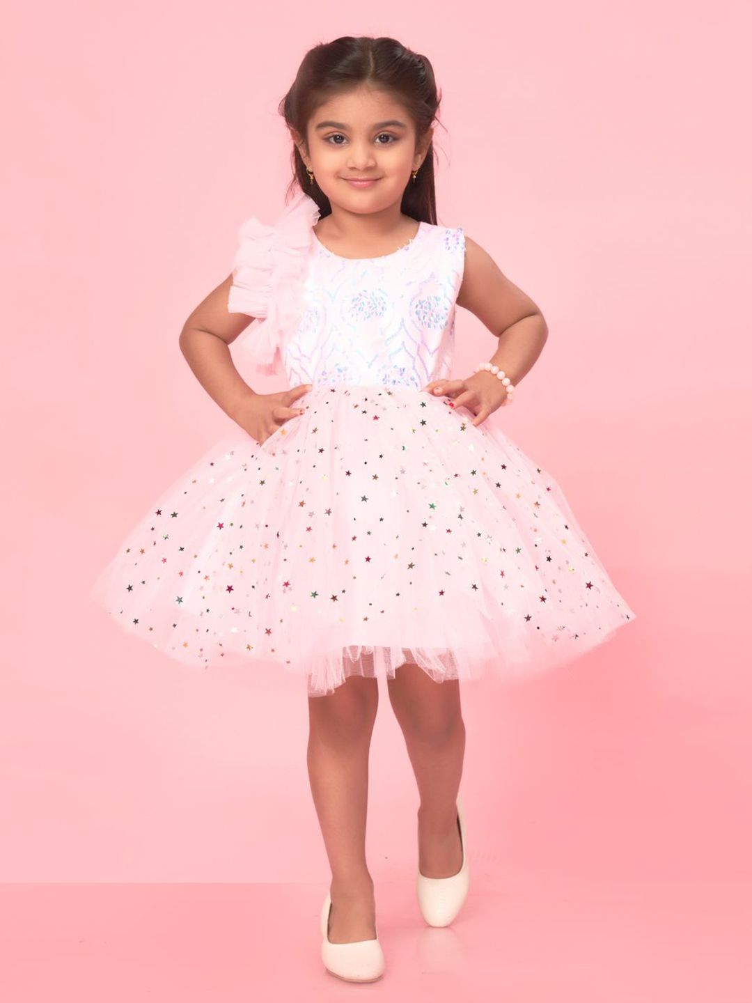 BAESD Floral Print Net Fit & Flare Dress-picture-45