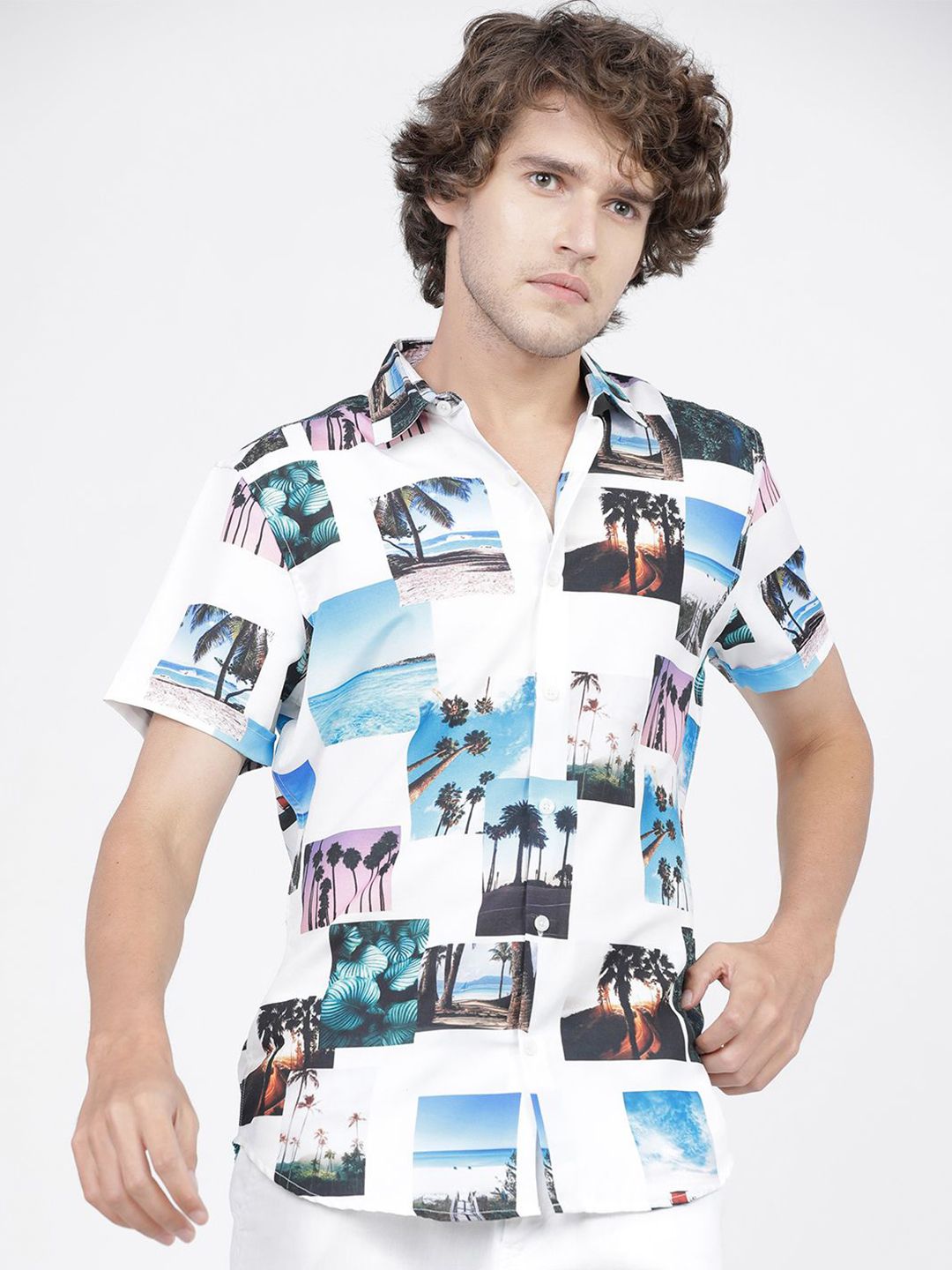 Highlander Men's Multicolor Printed Slim Fit Shirt-picture-13
