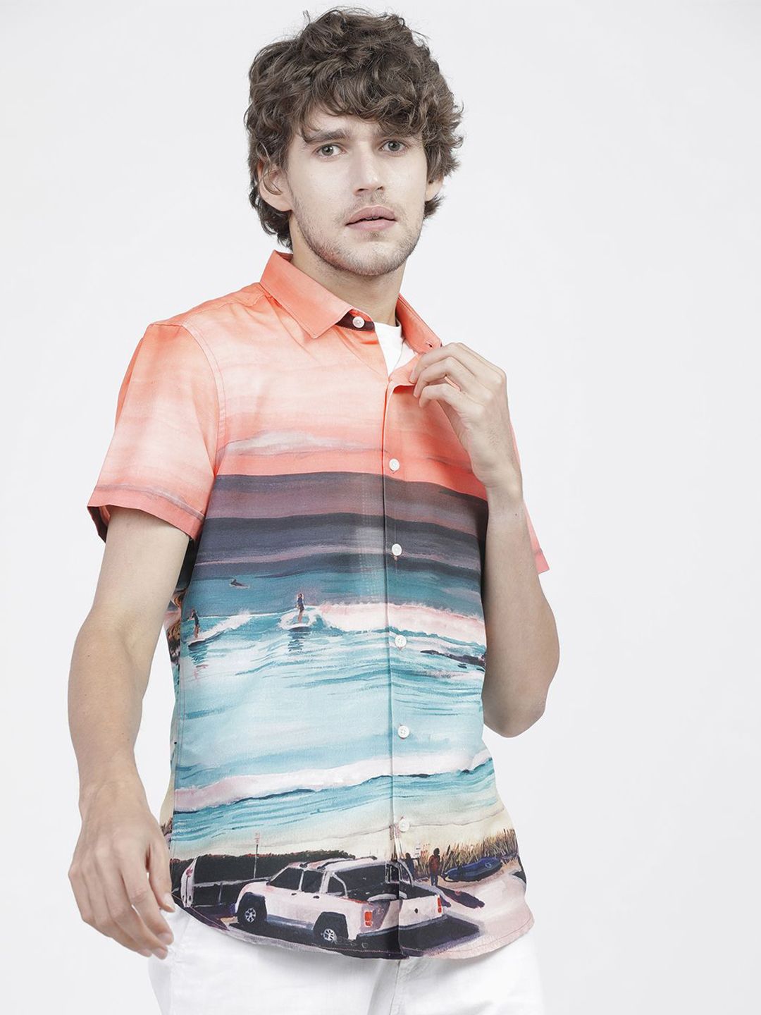 HIGHLANDER Men Printed Slim Fit Shirt-picture-21