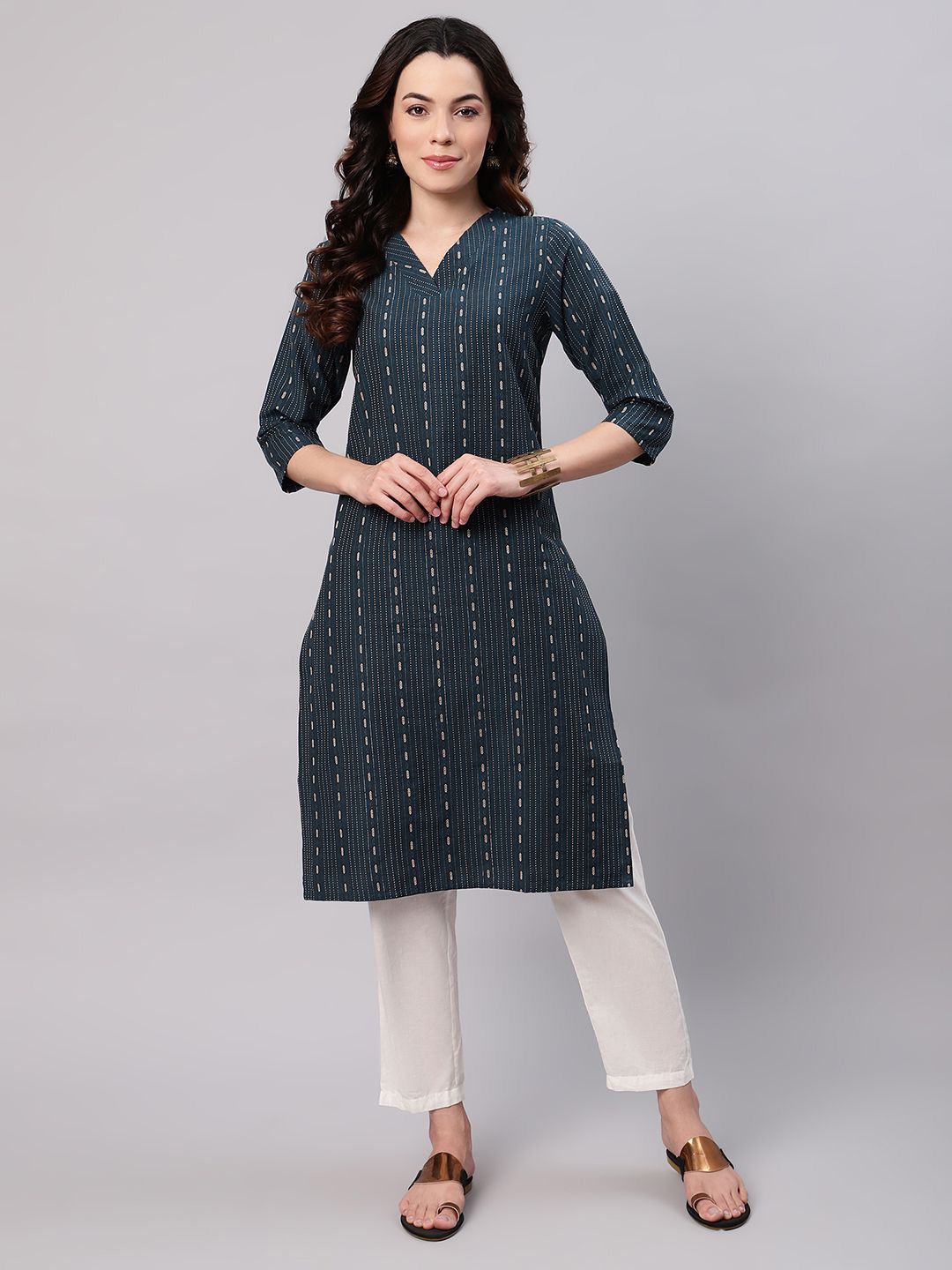 FLAMBOYANT Abstract Printed Straight Kurta-picture-46