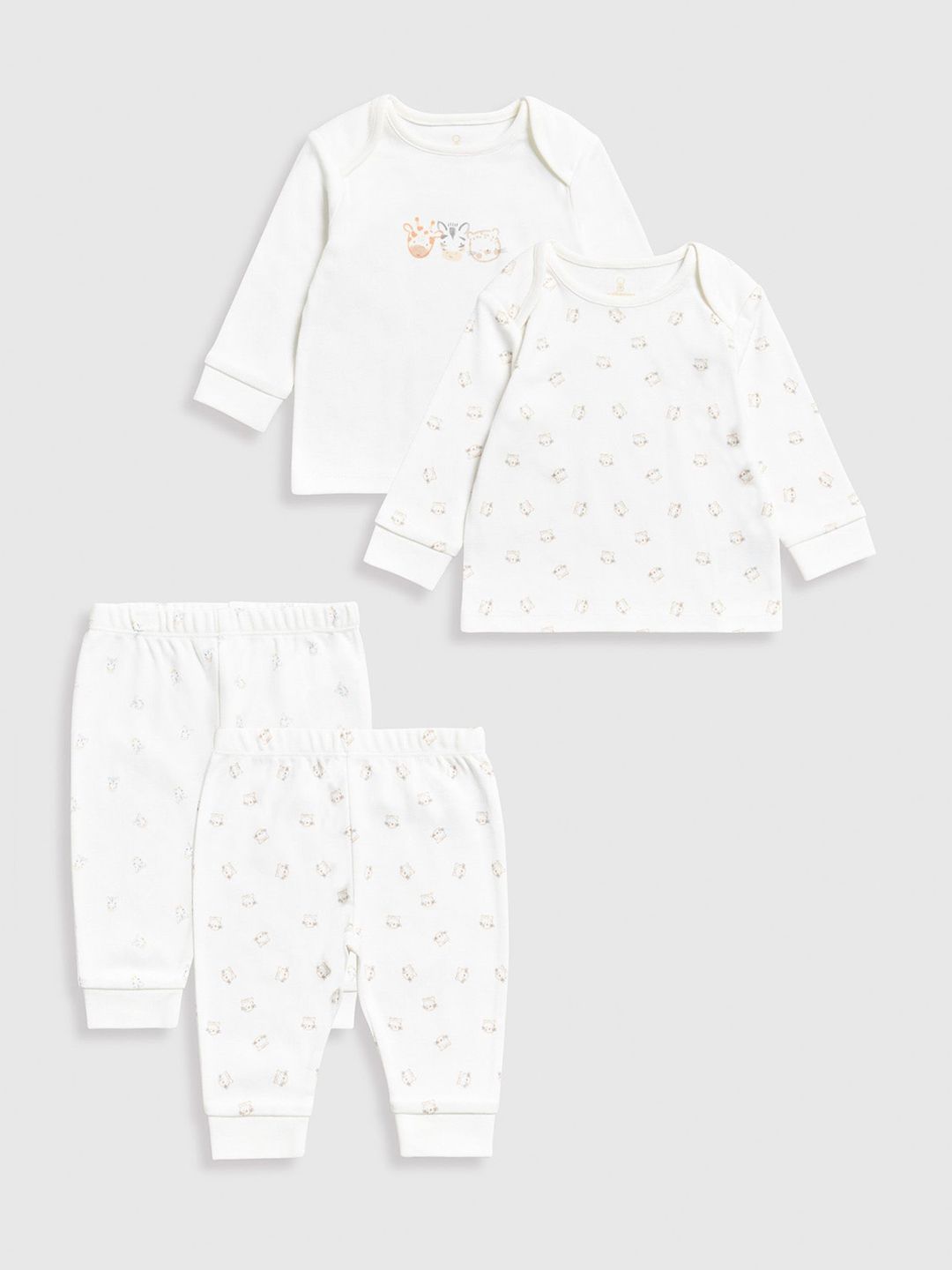 mothercare Infants Pack Of 2 Printed Pure Cotton T-shirt with Joggers-picture-17