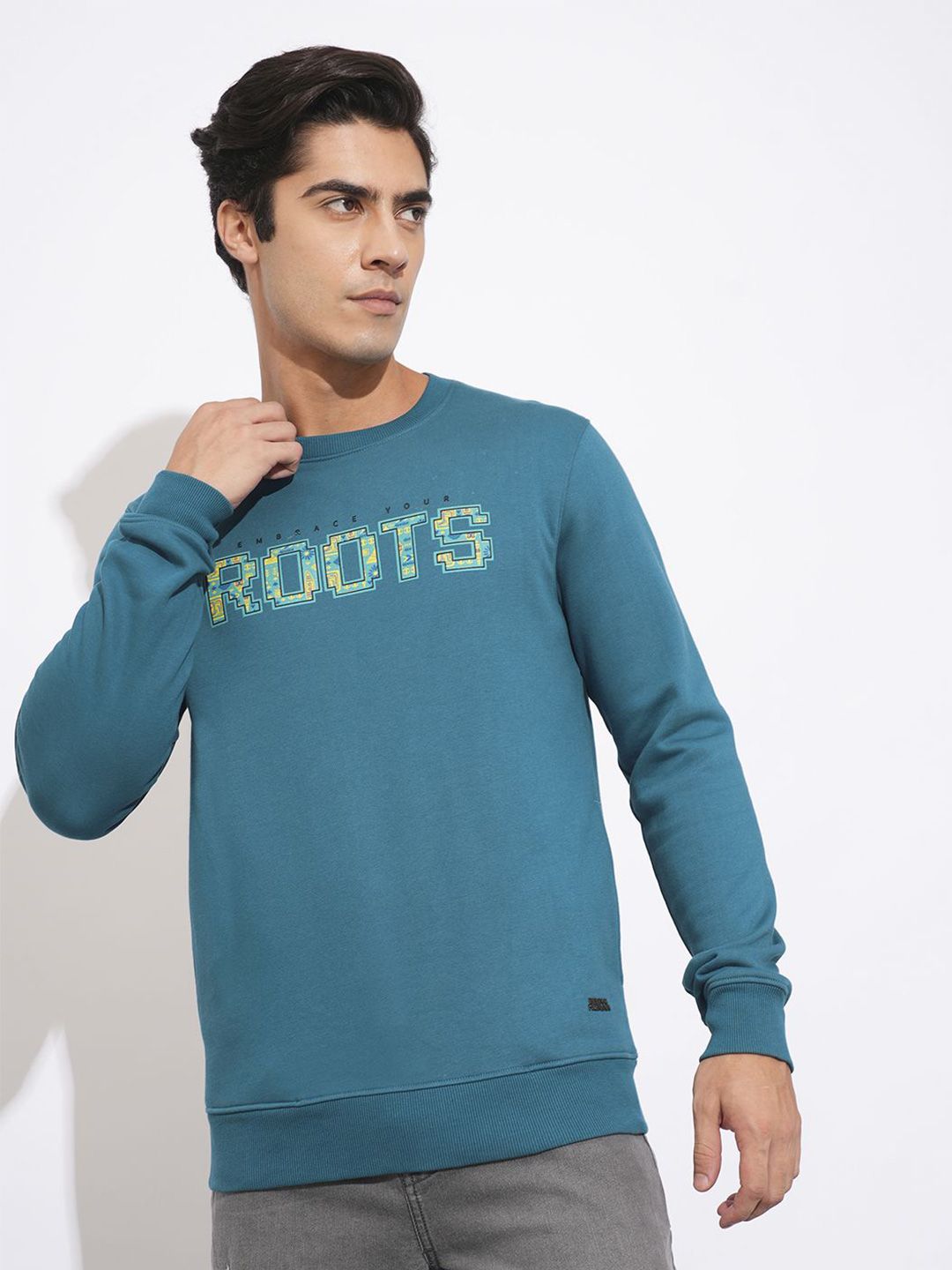 Being Human Men Typography Printed Round Neck Cotton Pullover Sweatshirt-picture-28