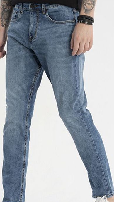 Buy Snitch Men Smart Slim Fit Light Fade Stretchable Jeans - Jeans for ...