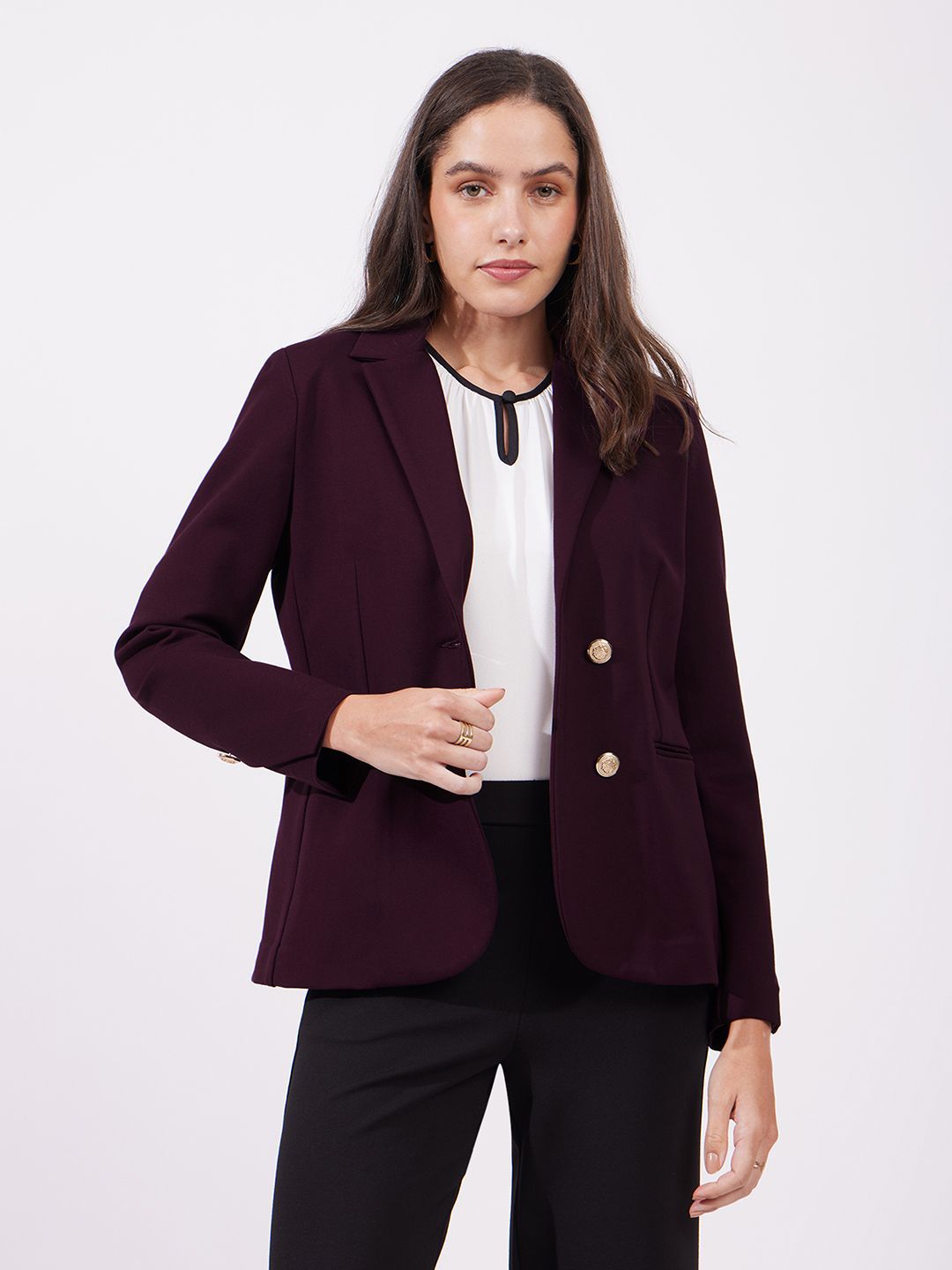 fable street FableStreet Women Lapel Collar Tailored Jacket-picture-15