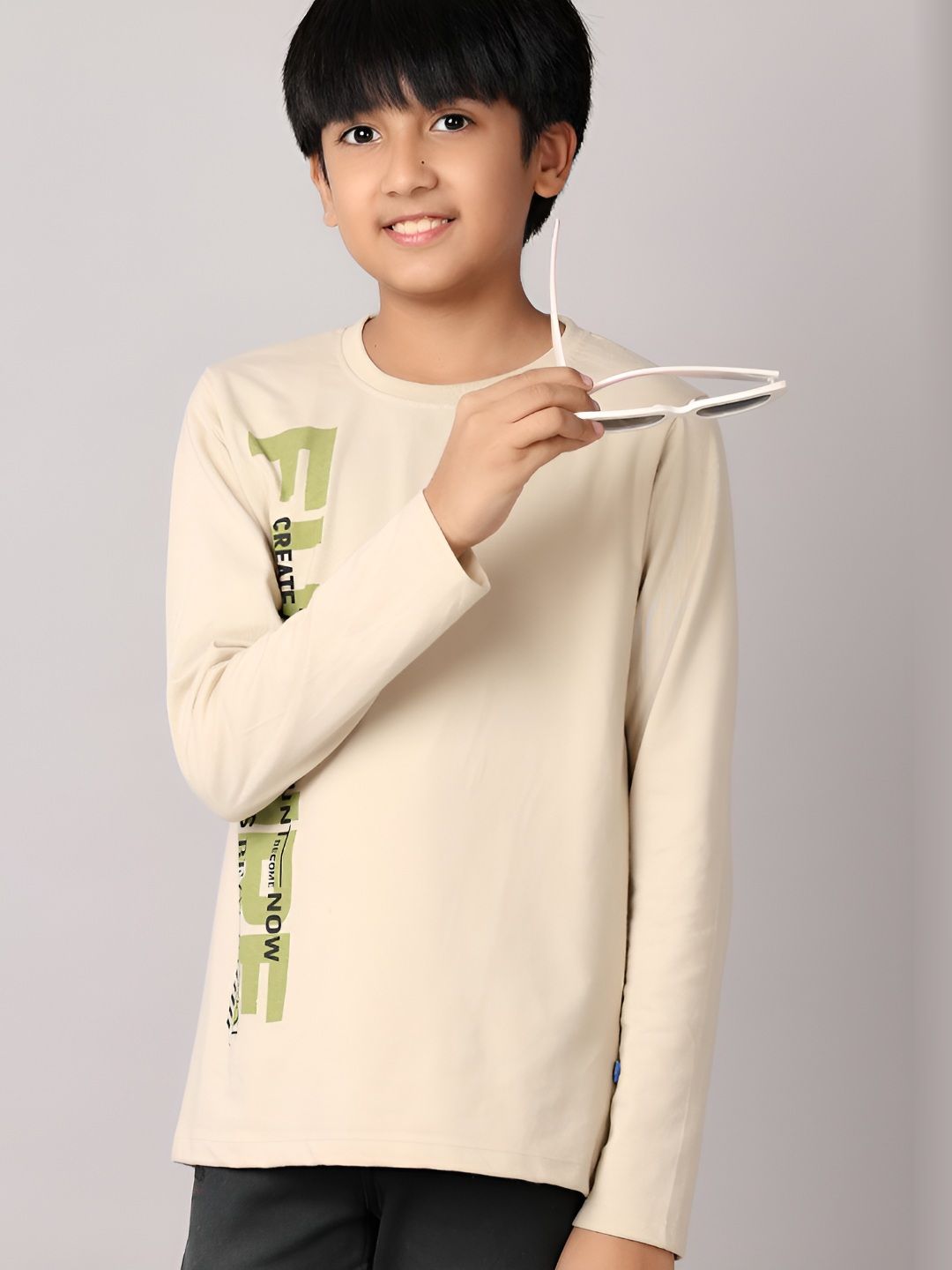 V-Mart Boys Typography Printed Round Neck Cotton T-shirt-picture-30