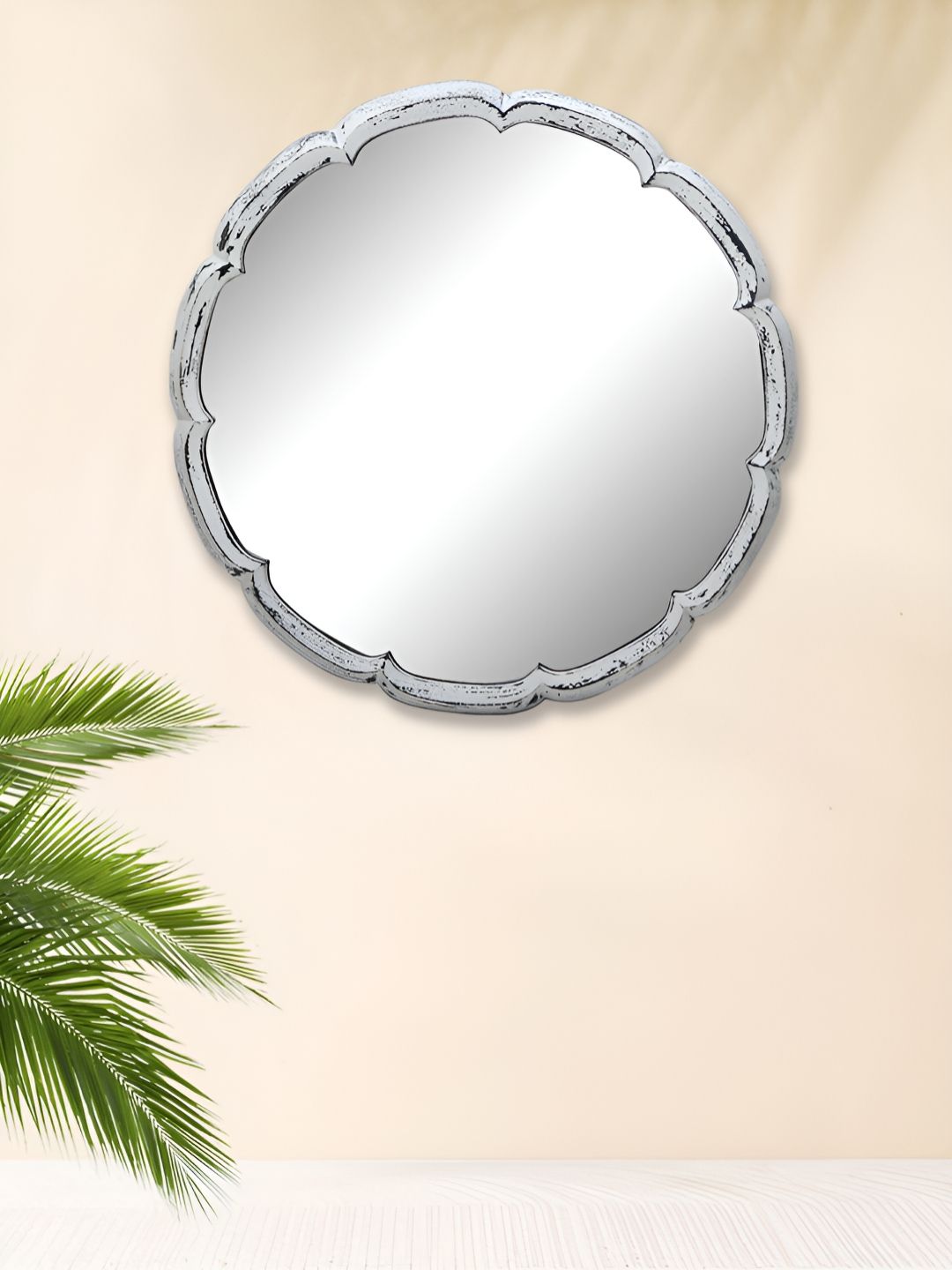 Metalsmith White Round Shape Wall Hanging Mirror-picture-11
