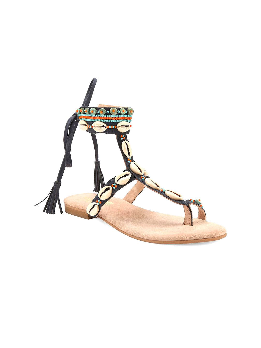 Tao Paris Women T-Strap Flats with Tassels-picture-27