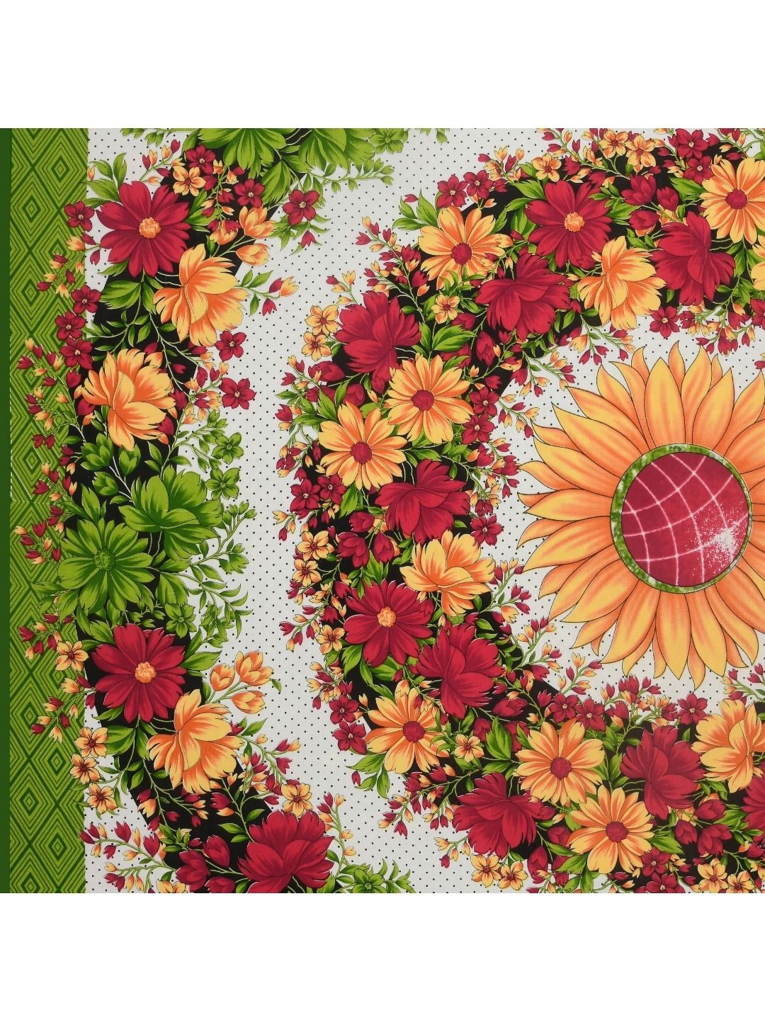 LIVING ROOTS Green & Red Printed 210 TC Cotton Queen Bedsheet with 2 Pillow Covers-picture-18