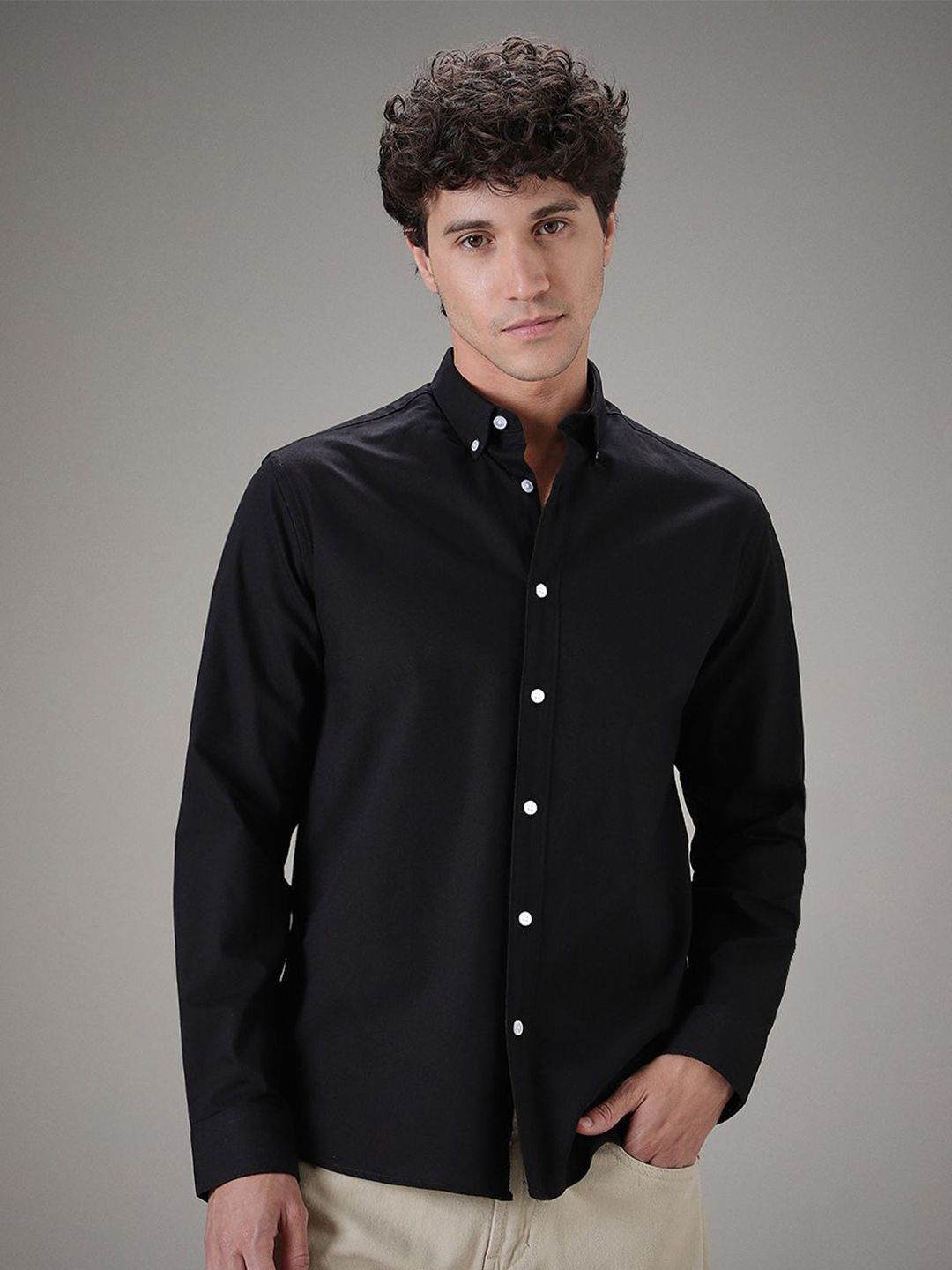 Banana Club Men Classic Slim Fit Opaque Casual Shirt-picture-24