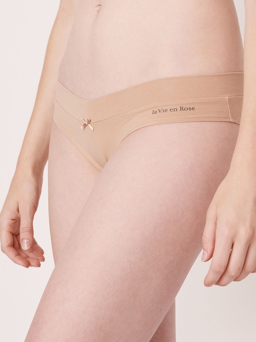 La Vie en Rose Women Beige Solid Cotton Bikini Briefs-picture-33