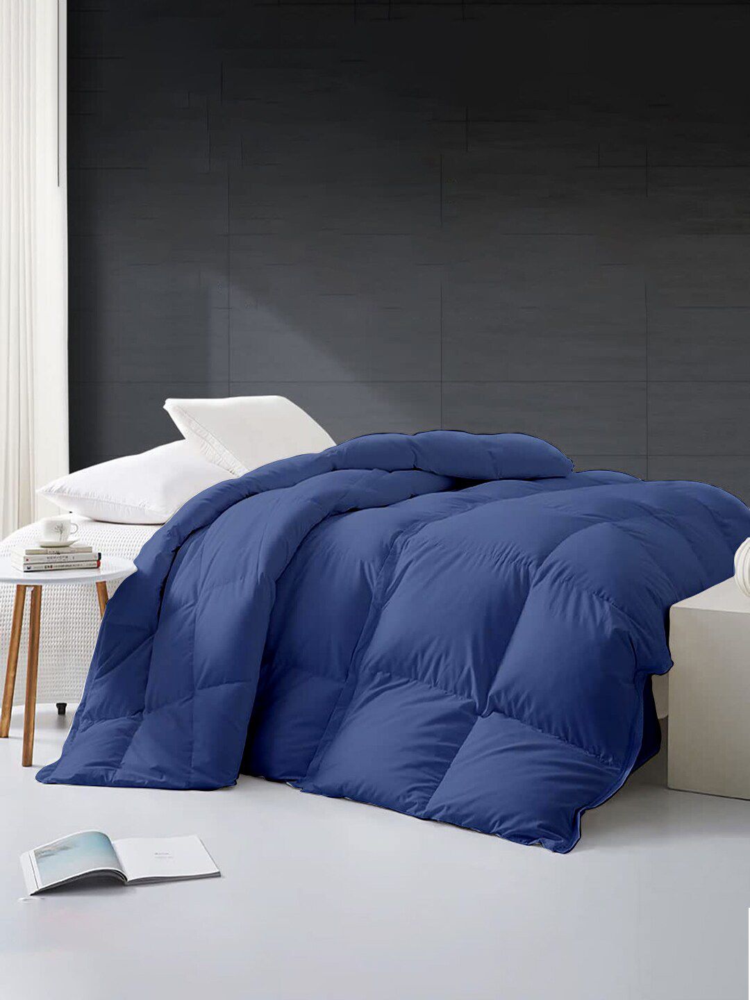RAZZAI Blue & Grey Microfiber Mild Winter 500 GSM Single Bed Comforter-picture-38