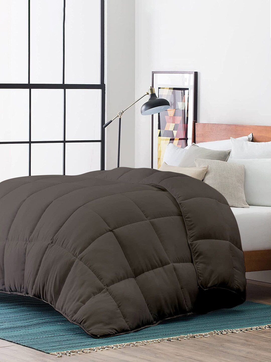 RAZZAI Grey Microfiber Mild Winter 210 GSM Single Bed Comforter-picture-17