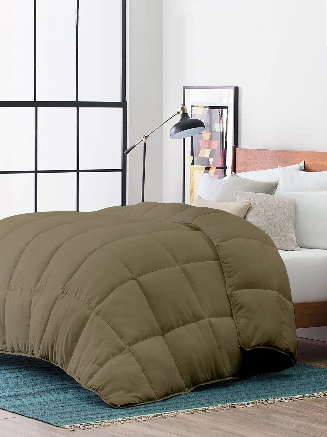 RAZZAI Beige Microfiber Mild Winter 210 GSM Single Bed Comforter-picture-39