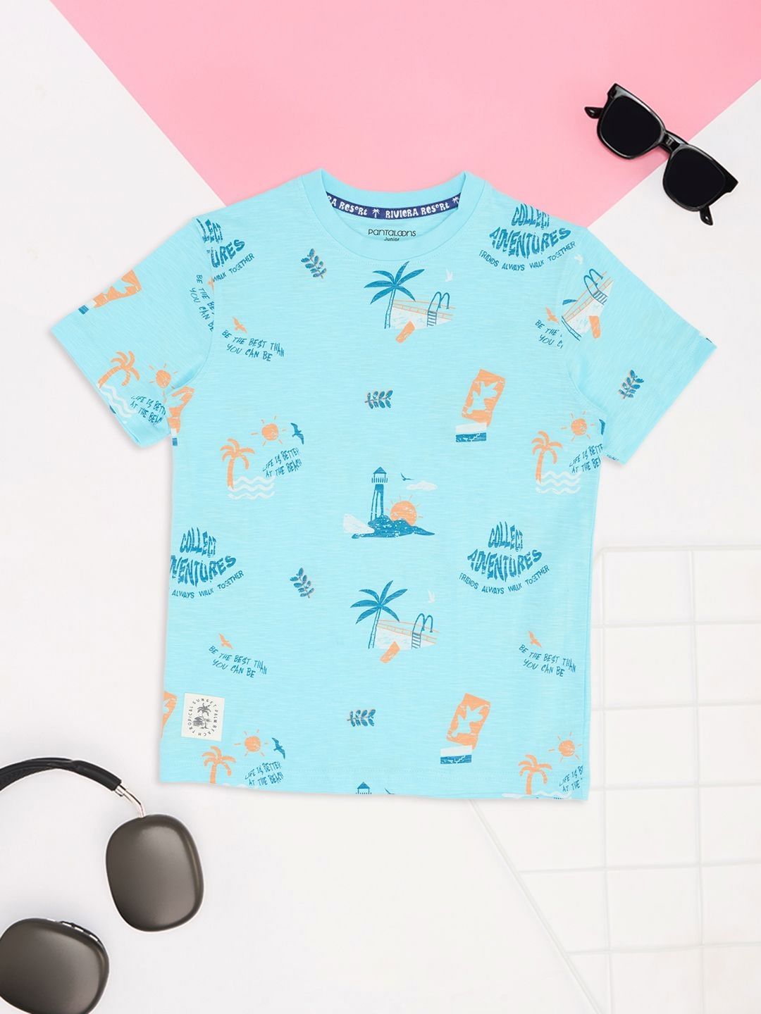 Pantaloons Junior Boys Printed Extended Sleeves T-shirt-picture-21