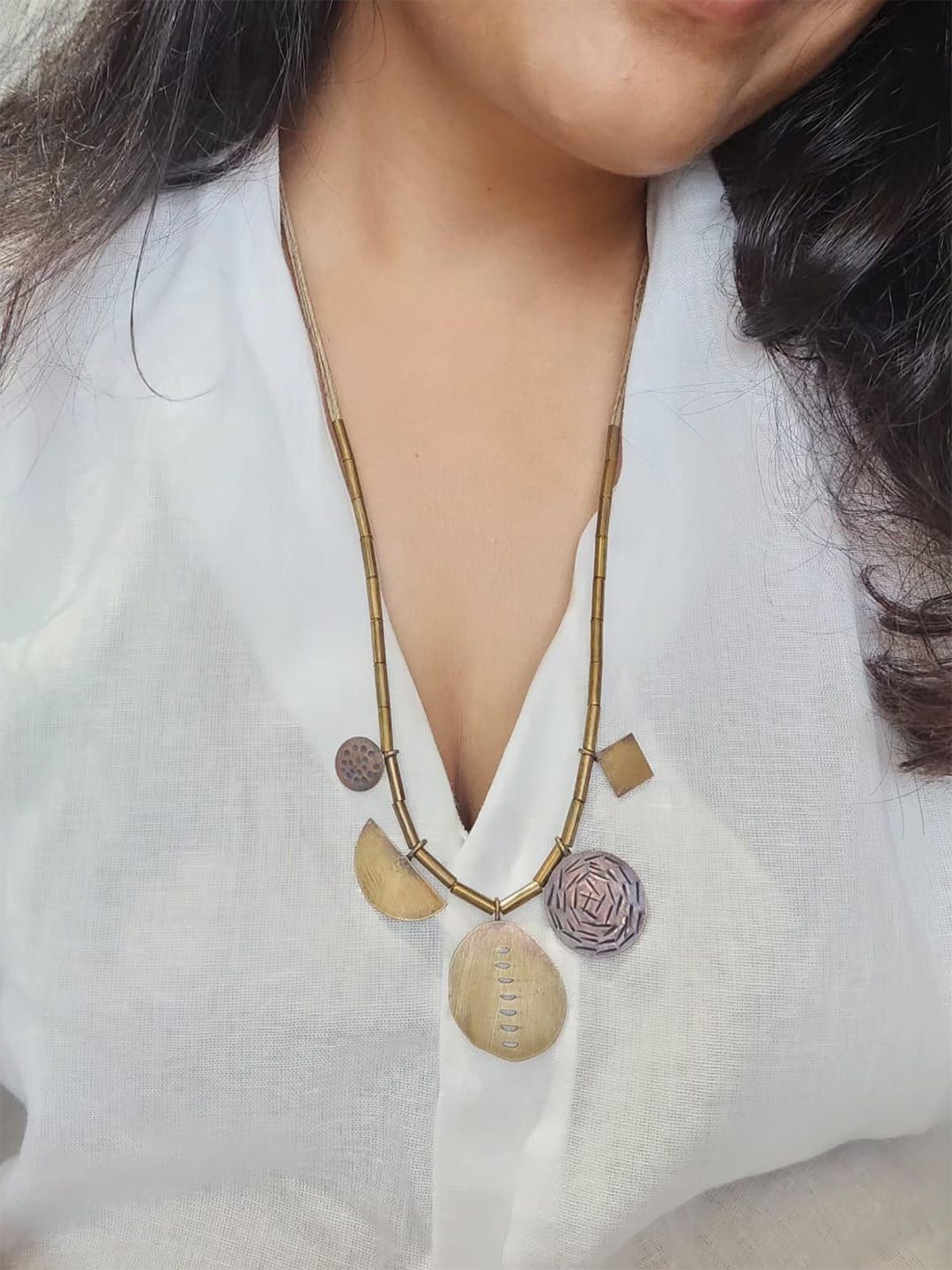 Studio Anviksha Geometric statement necklace-image-28