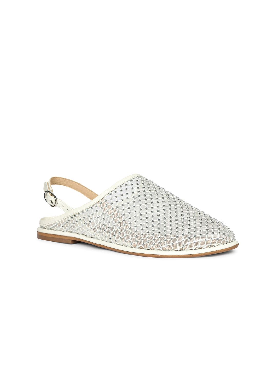 Saint G Women Round Toe Embellished Mules Flats-picture-15
