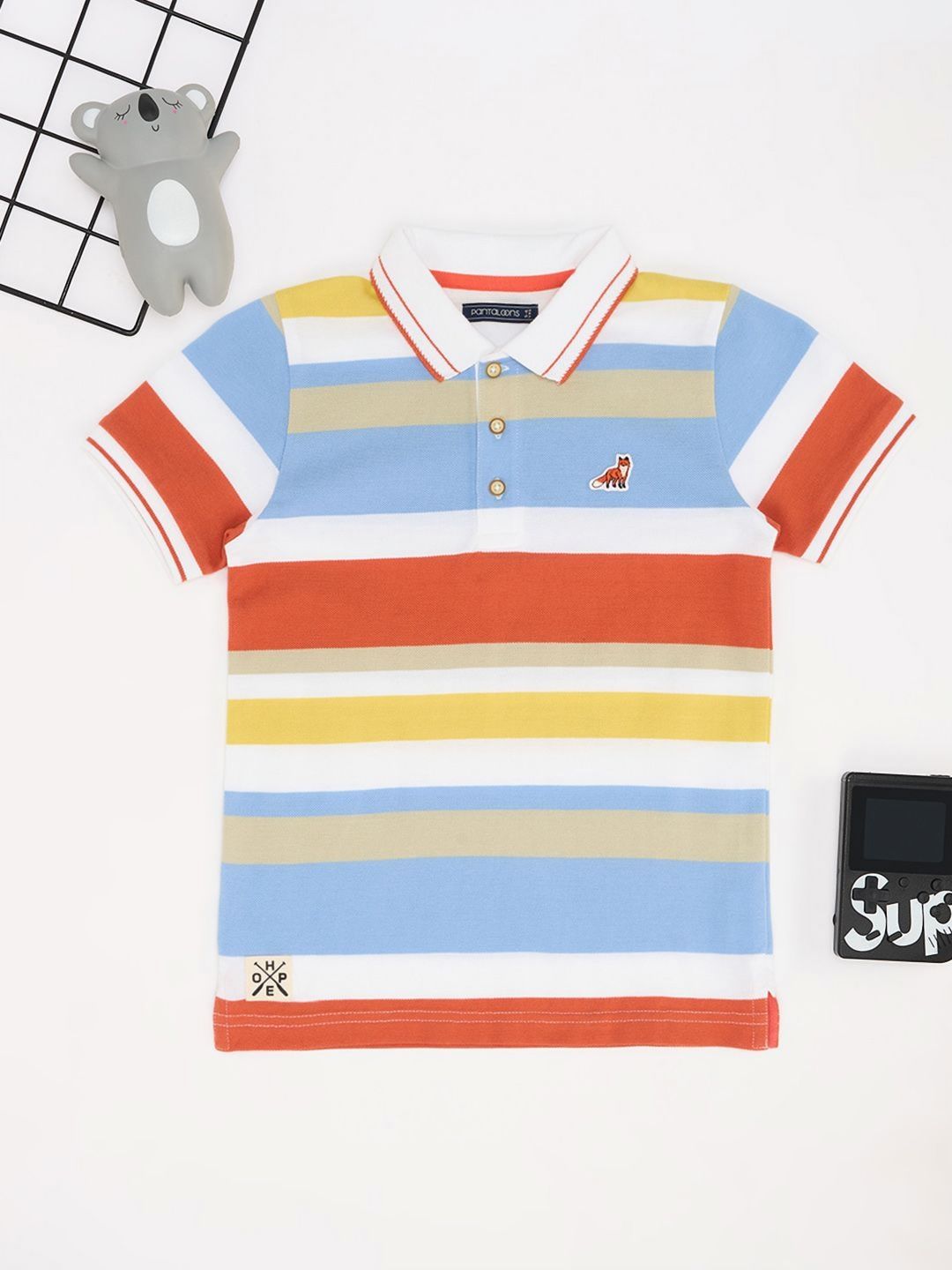 Pantaloons Junior Boys Polo Collar Applique T-shirt-picture-36