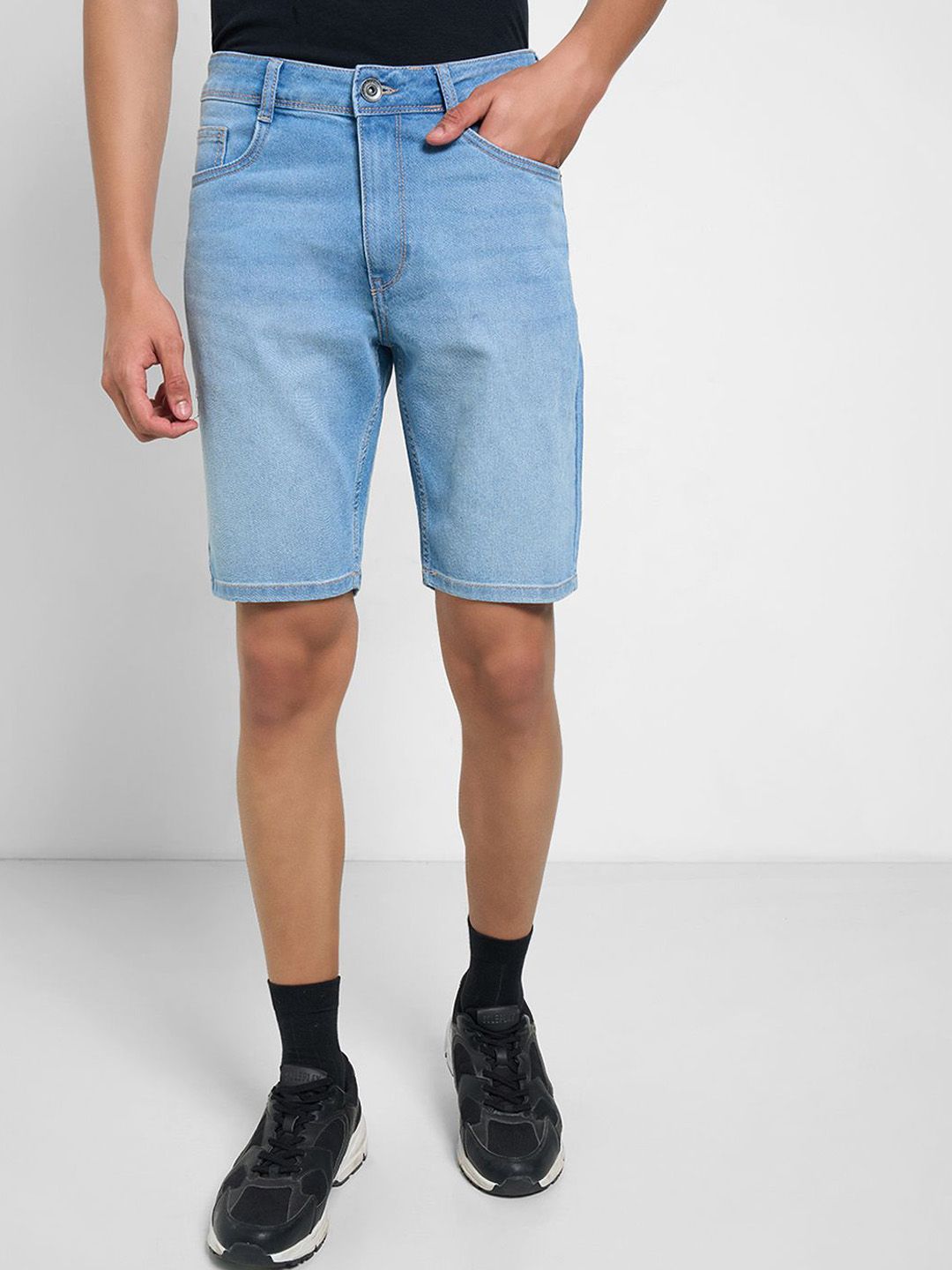 SF JEANS by Pantaloons Men Cotton Mid-Rise Denim Shorts-picture-18