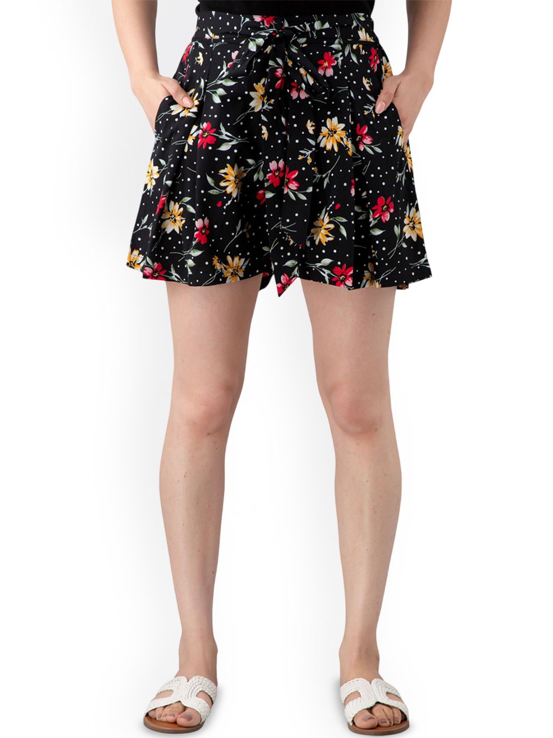 fuchsia PRETTY LOVING THING Women Floral Printed Shorts-picture-13