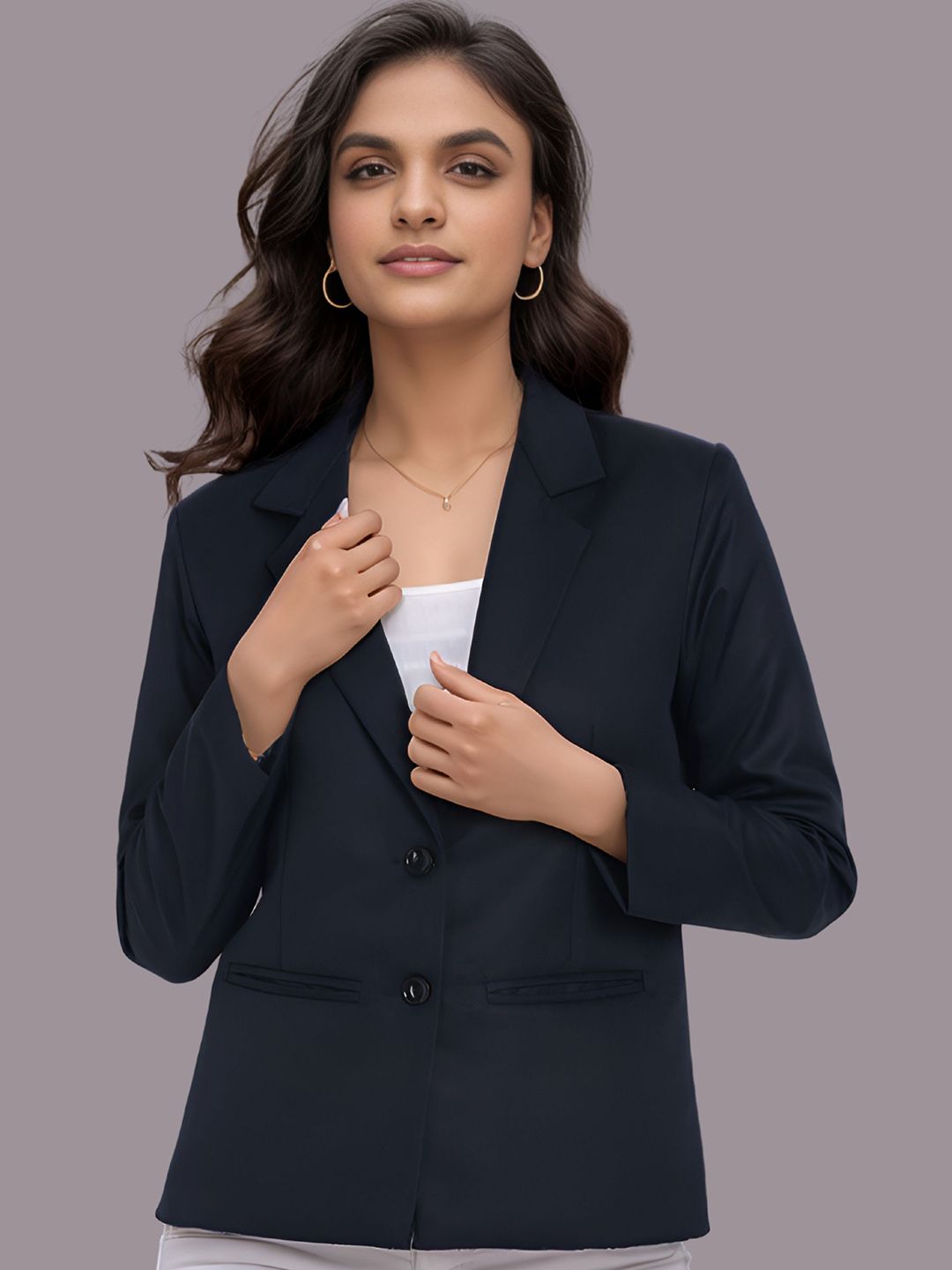 Moda Rapido Notched Lapel Single-Breasted Casual Blazer-picture-25