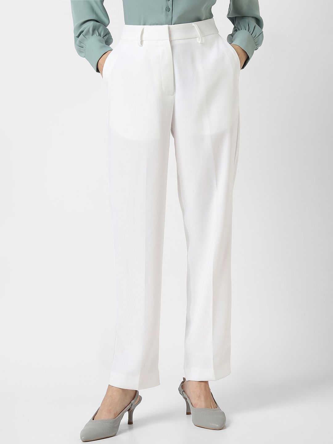 Van Heusen Woman Mid-Rise Solid Trousers-picture-32