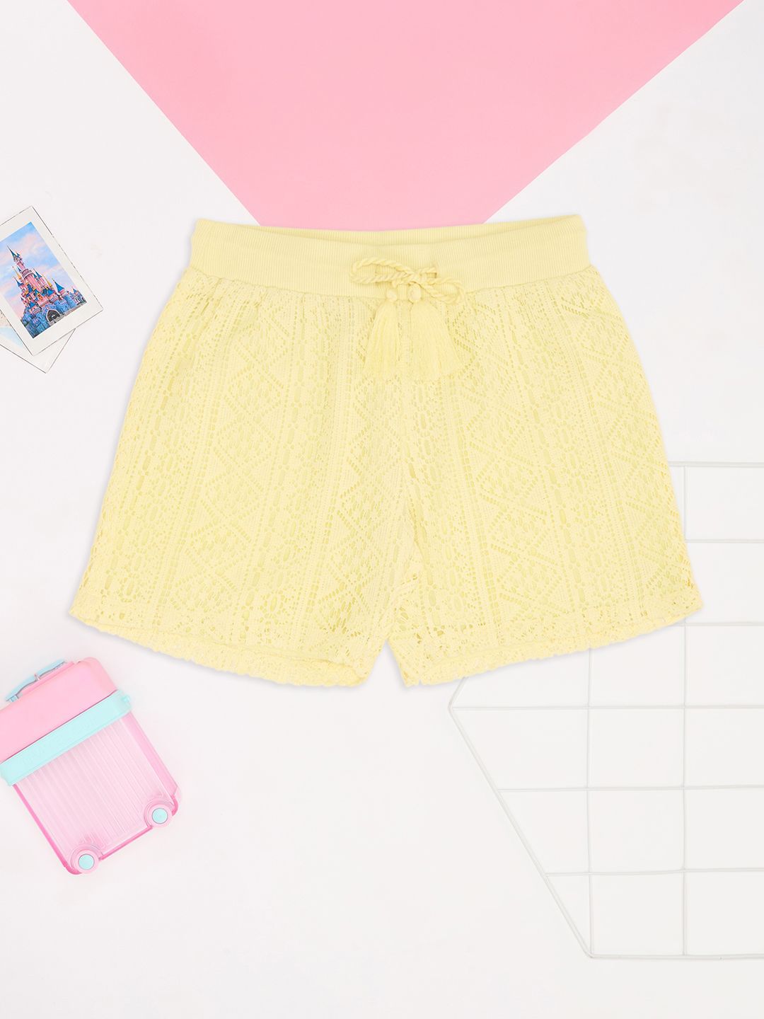 Pantaloons Junior Girls Self Design Shorts-picture-53