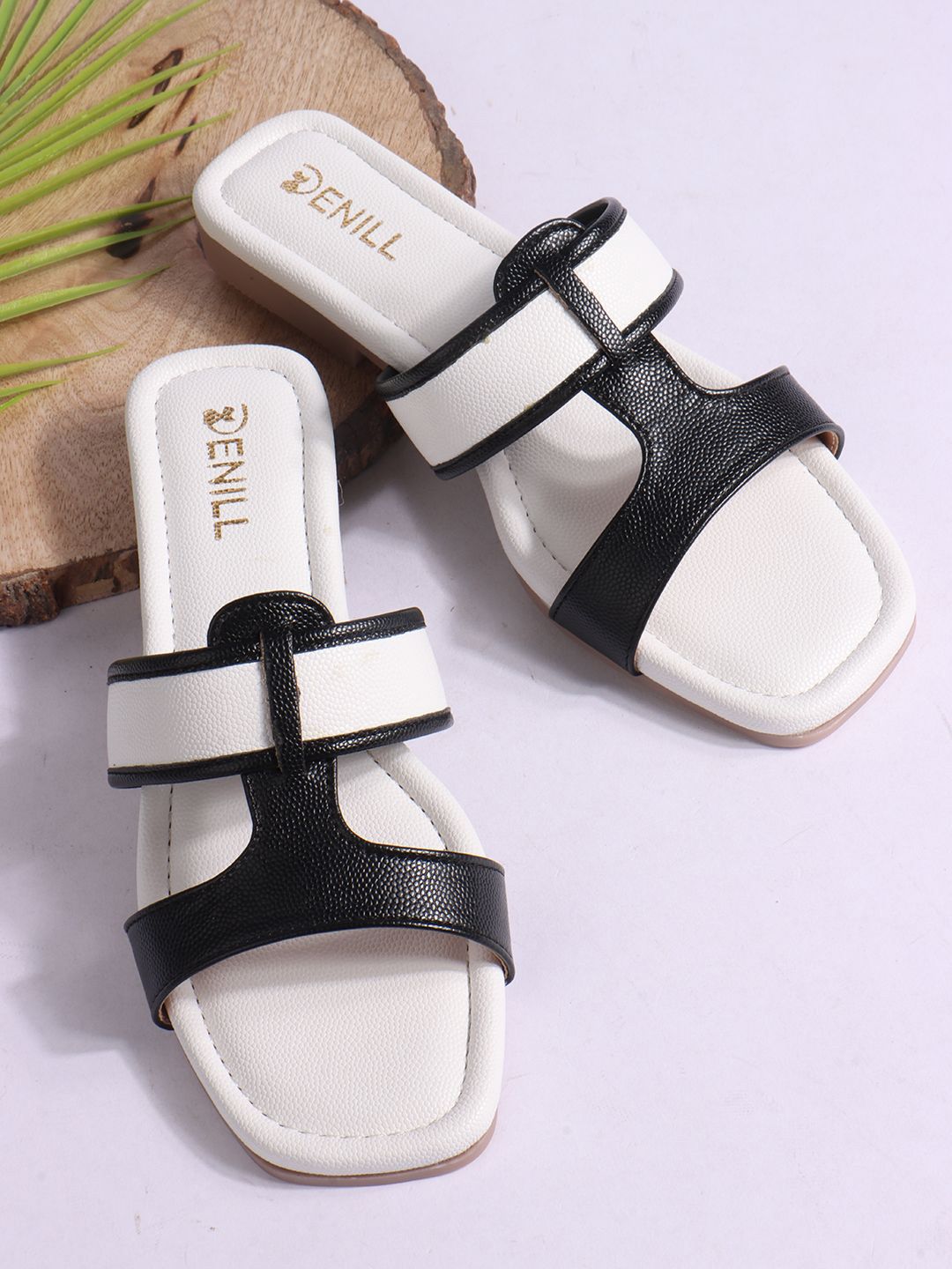 Denill Women Colourblocked Slip-On Open Toe Flats-picture-23