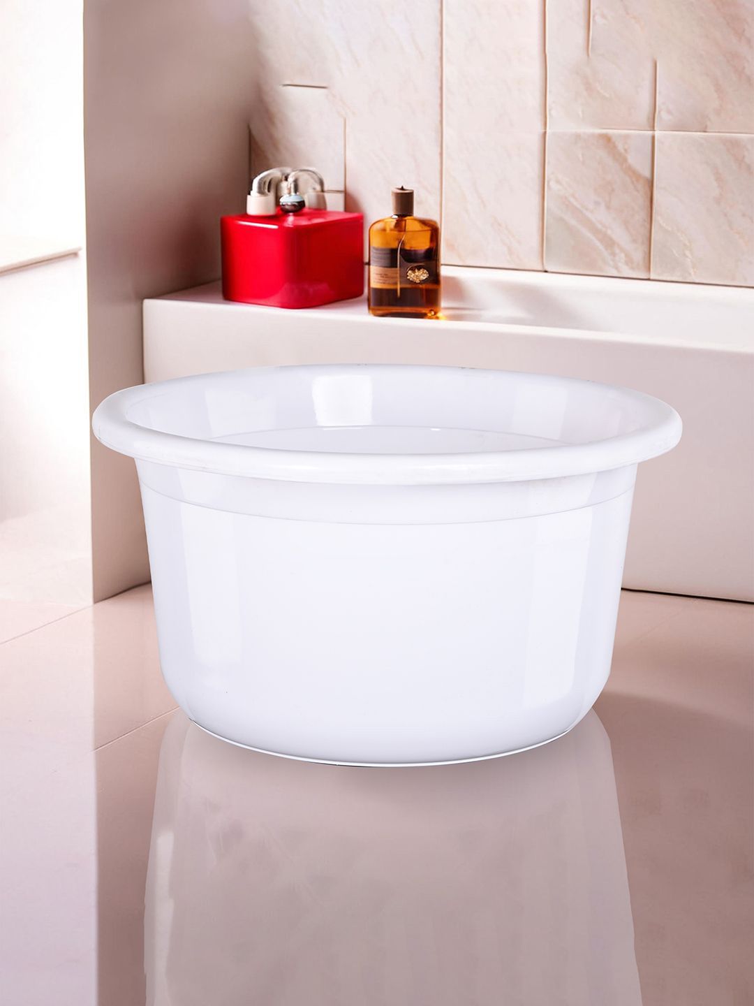 Kuber Industries White Light Weight Bath Tubs-picture-21
