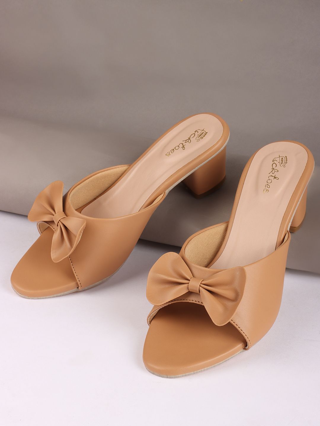 Picktoes Women Block Heels Mules With Bows-picture-13