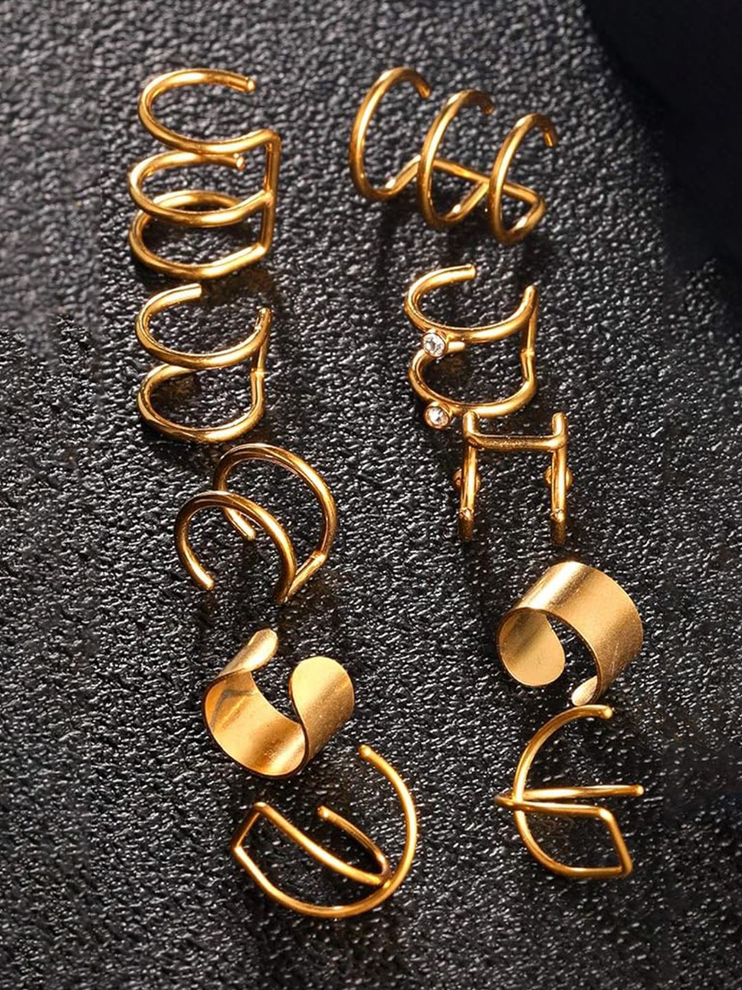 YouBella Set Of 6 Gold-Plated Contemporary Ear Cuff-picture-36