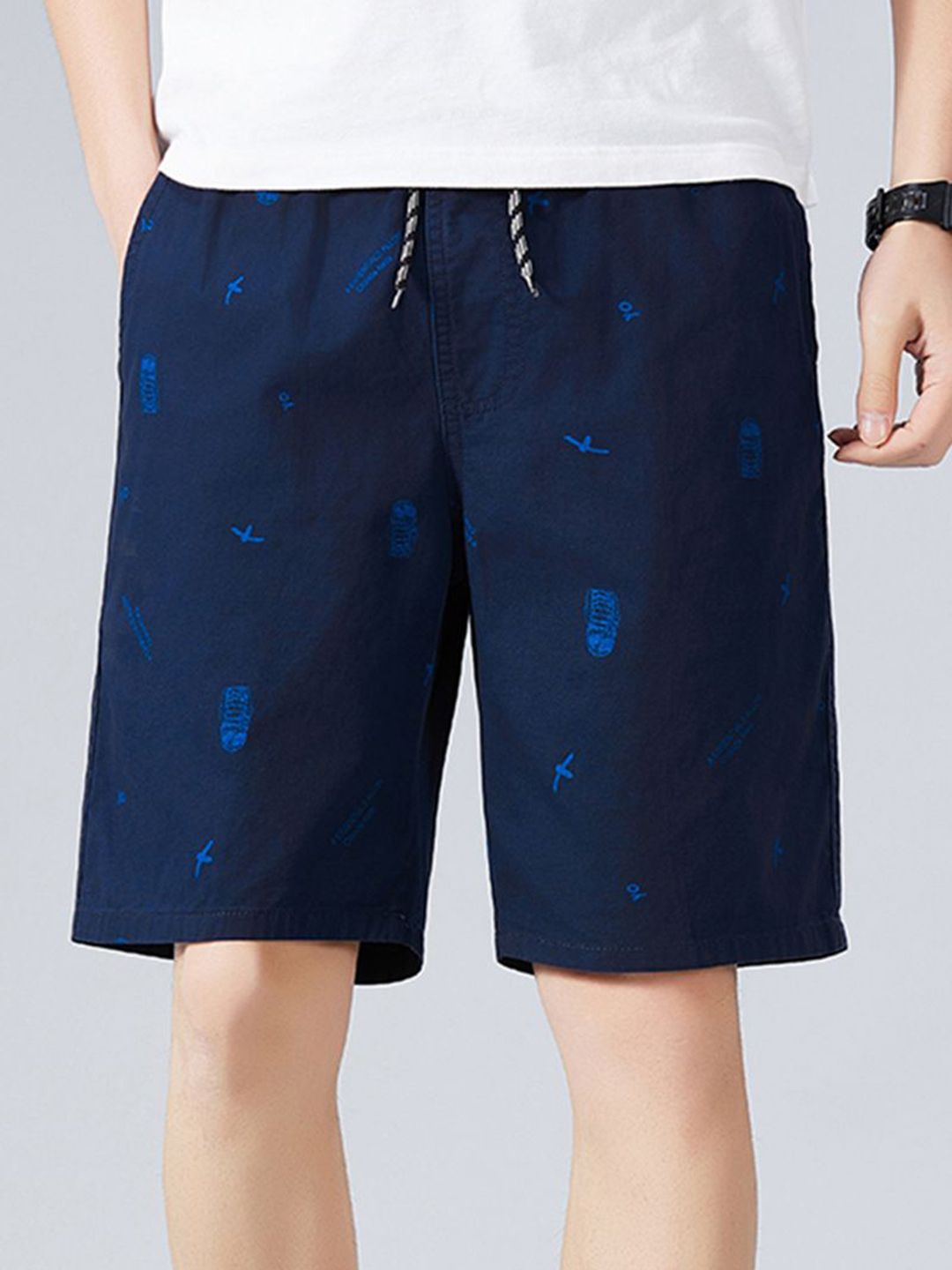 StyleCast x Revolte Men Graphic Printed Regular Fit Mid Rise Regular Shorts-picture-21