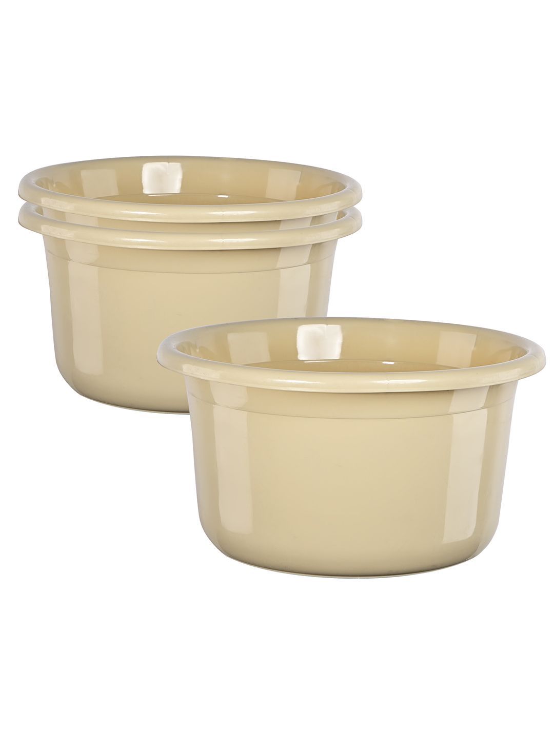 Kuber Industries Beige 3 Pieces Light Weight Bath Tubs-image-15