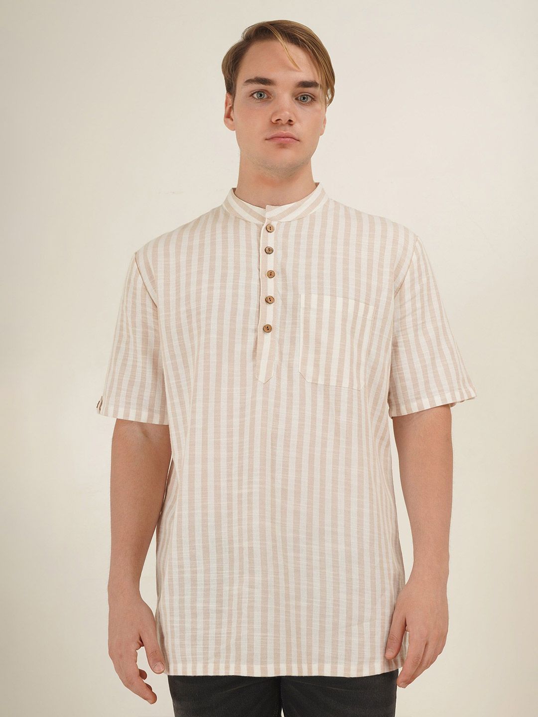 Cot'N Soft Men Thread Work Dobby Handloom Kurta-picture-36