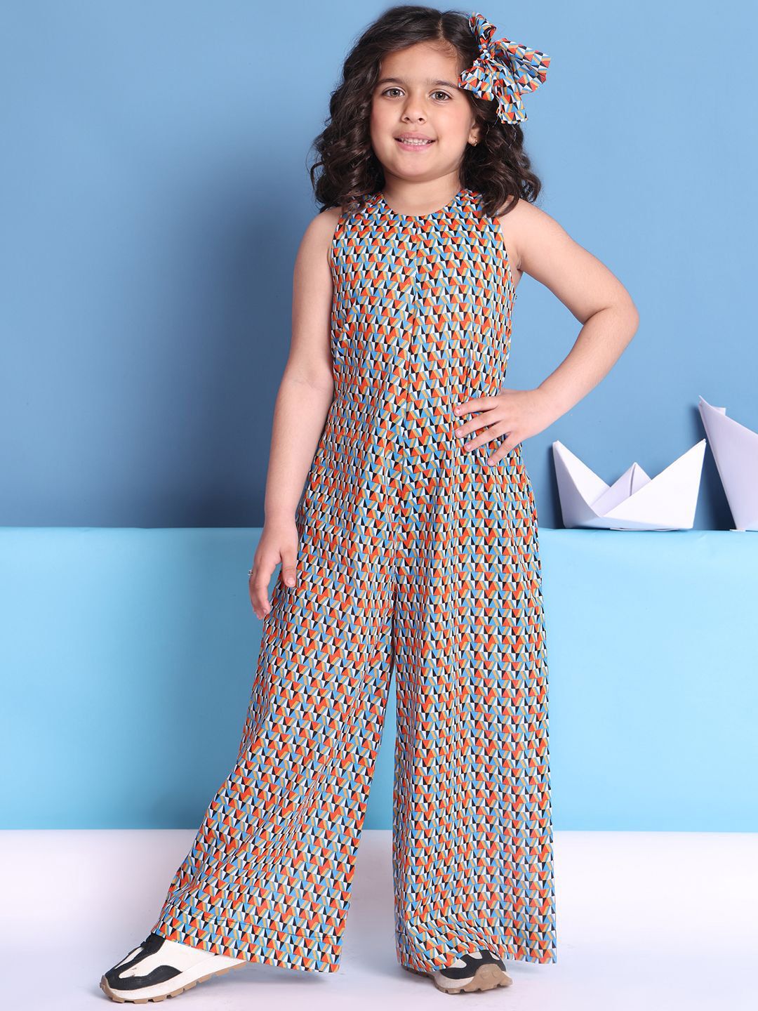 Baawri Girls Printed Pure Cotton Basic Jumpsuit-picture-33