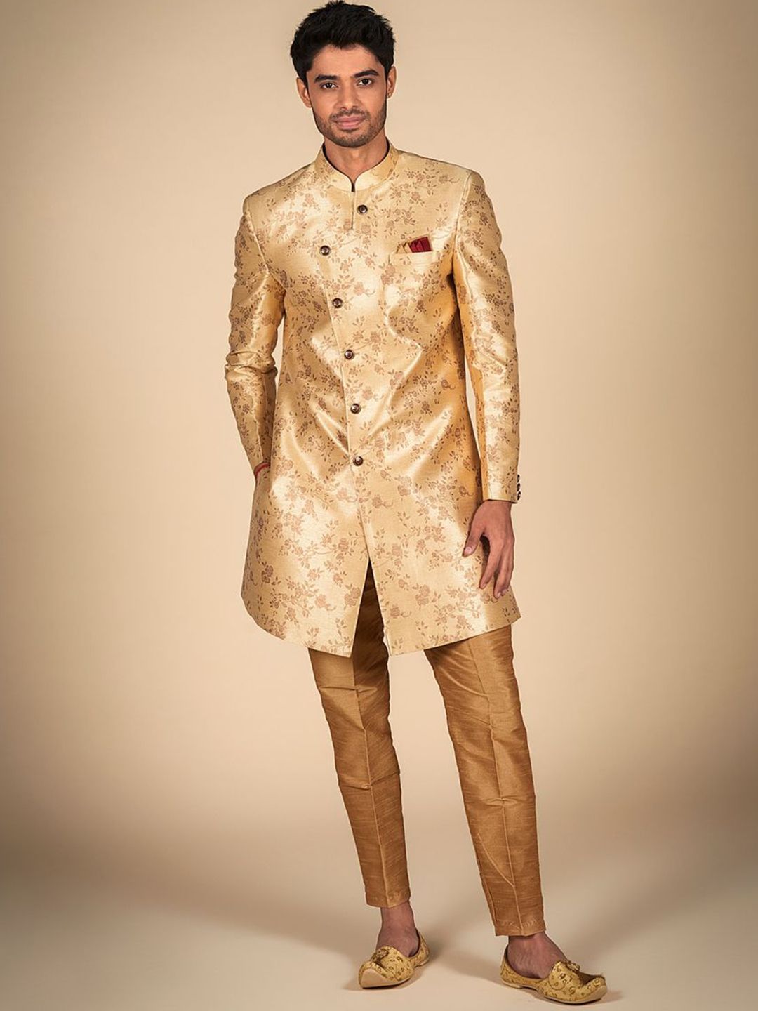 Dulha Ghar Printed mandarin Collar Indo Western Set-picture-29