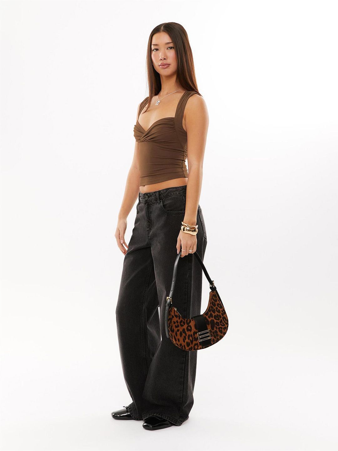JC Mode Women Solid Gathered or Pleated Sweetheart Neck Crop Fitted Top-picture-27