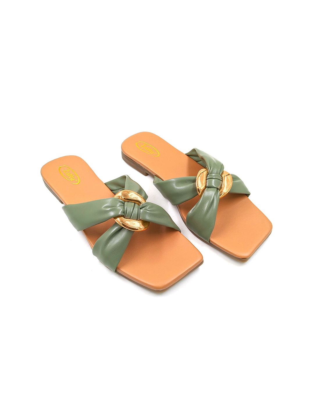 ZaHu Women Open Toe Flats with Buckles-picture-37