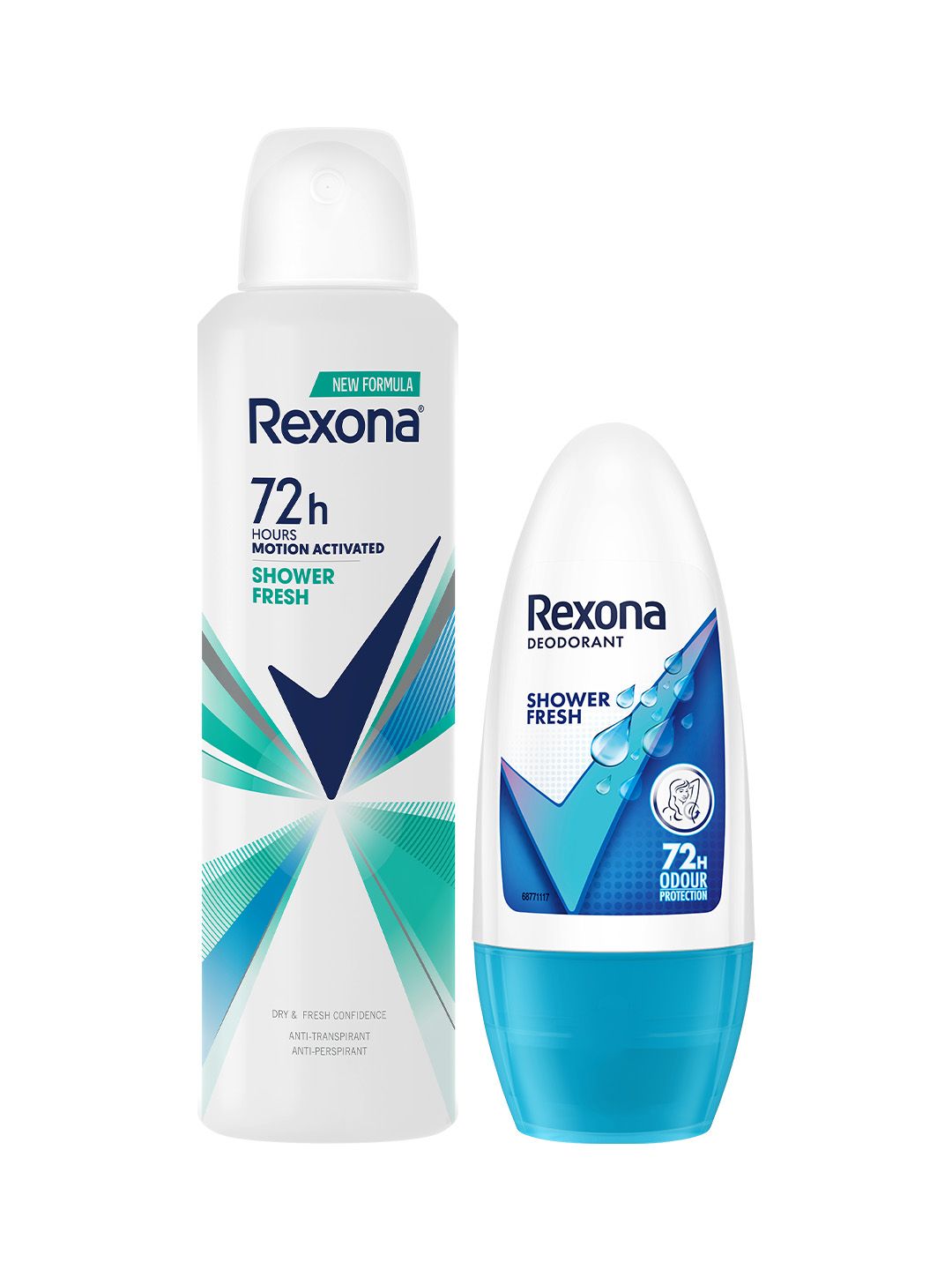 Rexona Women Set of Shower Fresh Underarm Roll On 50ml & Antiperspirant Deodorant 200ml-picture-28