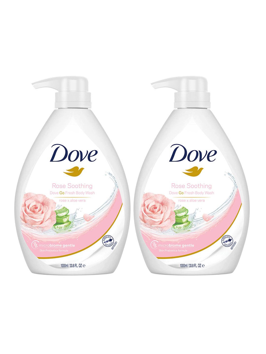 Dove Set of 2 Rose Soothing Go Fresh Body Wash with Rose & Aloe Vera - 1 L Each-image-31