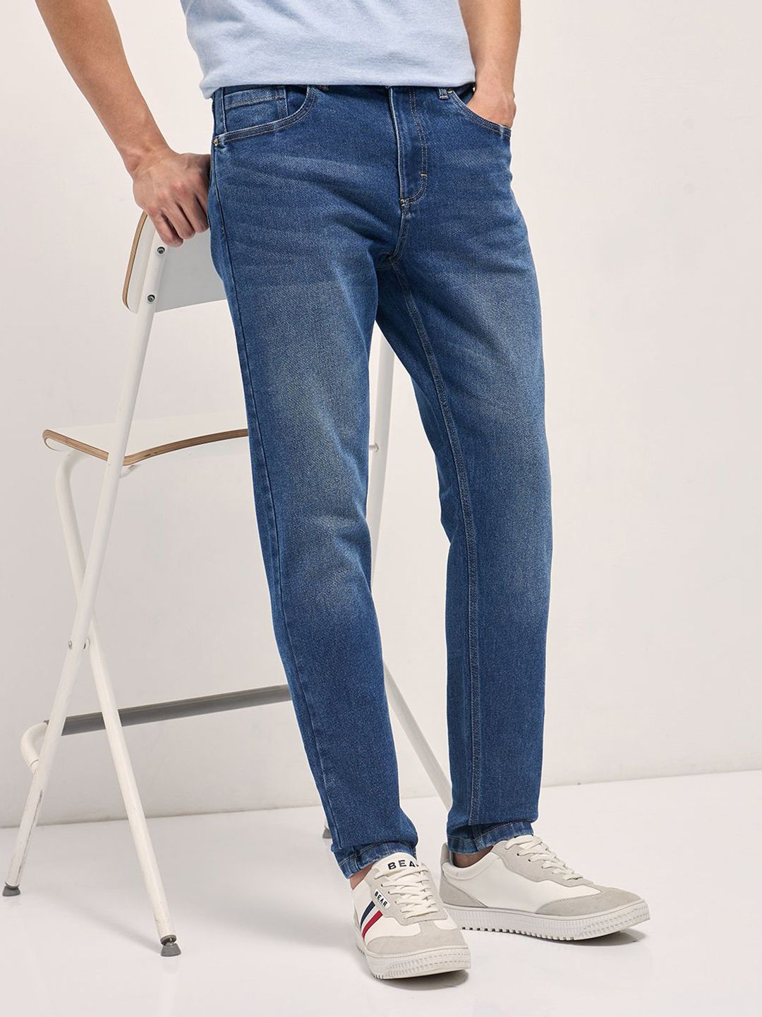 THE BEAR HOUSE Men Slim Fit Mid-Rise Stretchable Jeans-picture-23