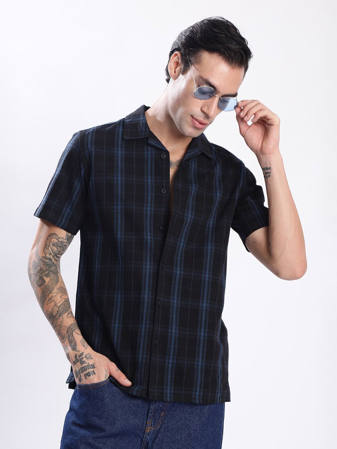Bene Kleed Men Tartan Checks Checked Regular Fit Opaque Casual Shirt-picture-24