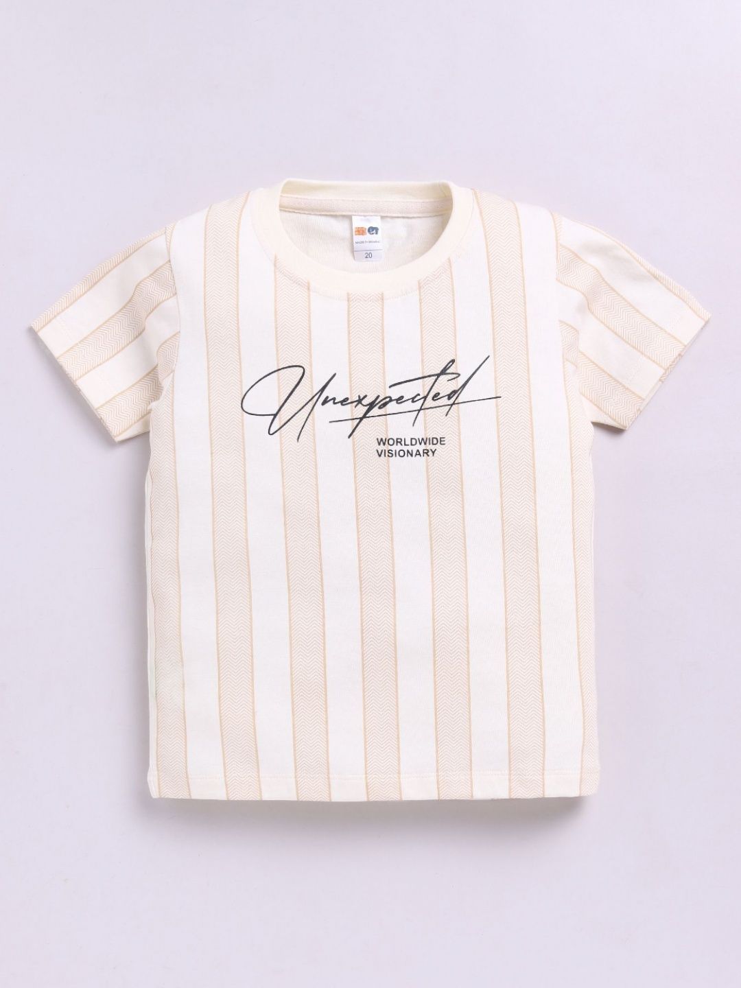LITTLE NINJA Boys Striped Round Neck Cotton T-shirt-picture-27
