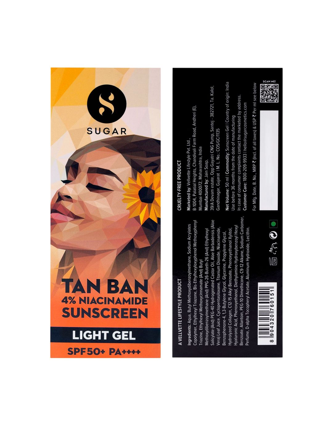SUGAR Tan Ban Light Gel 4% Niacinamide Sunscreen SPF 50 PA++++ - 50 ml-picture-29