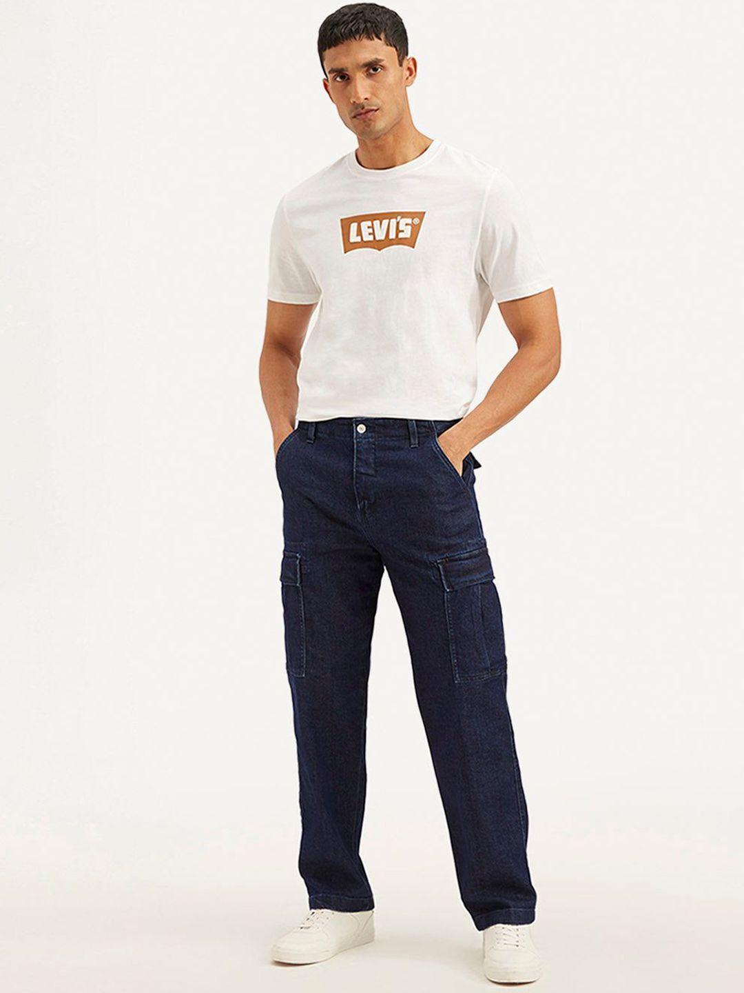 Levis Men Classic Regular Fit Mid-Rise Light Fade Stretchable Jeans-picture-46
